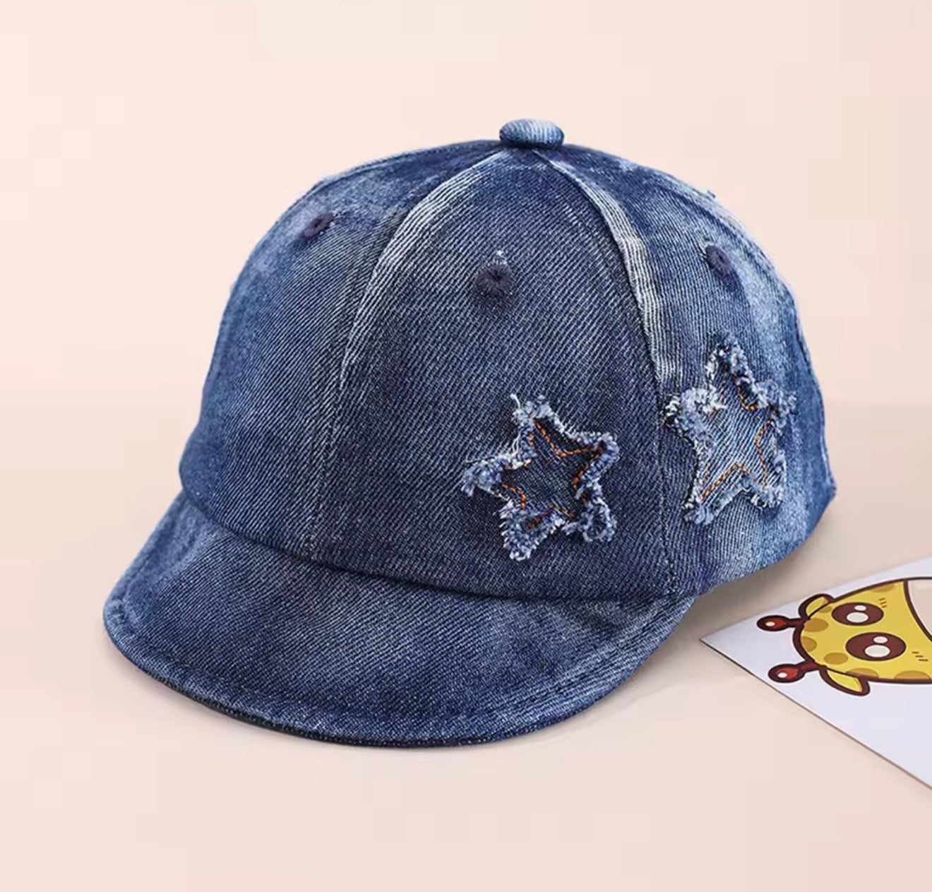 Spring Washed Denim Baby Hats Star Soft Brim Children's Baseball Cap Boys Girls For Kids 3-24 Month