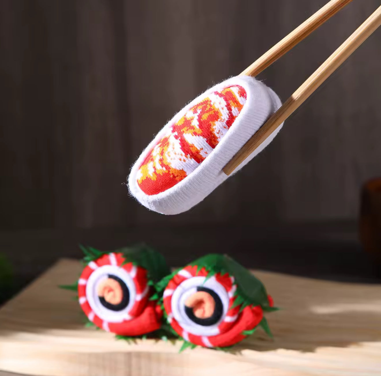 2 pair sushi socks