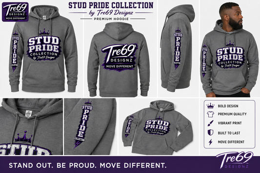 Stud Pride lightweight Grey Hoodie