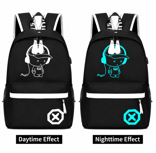 Lightweight Fluorescent&Luminous Patterned Backpack