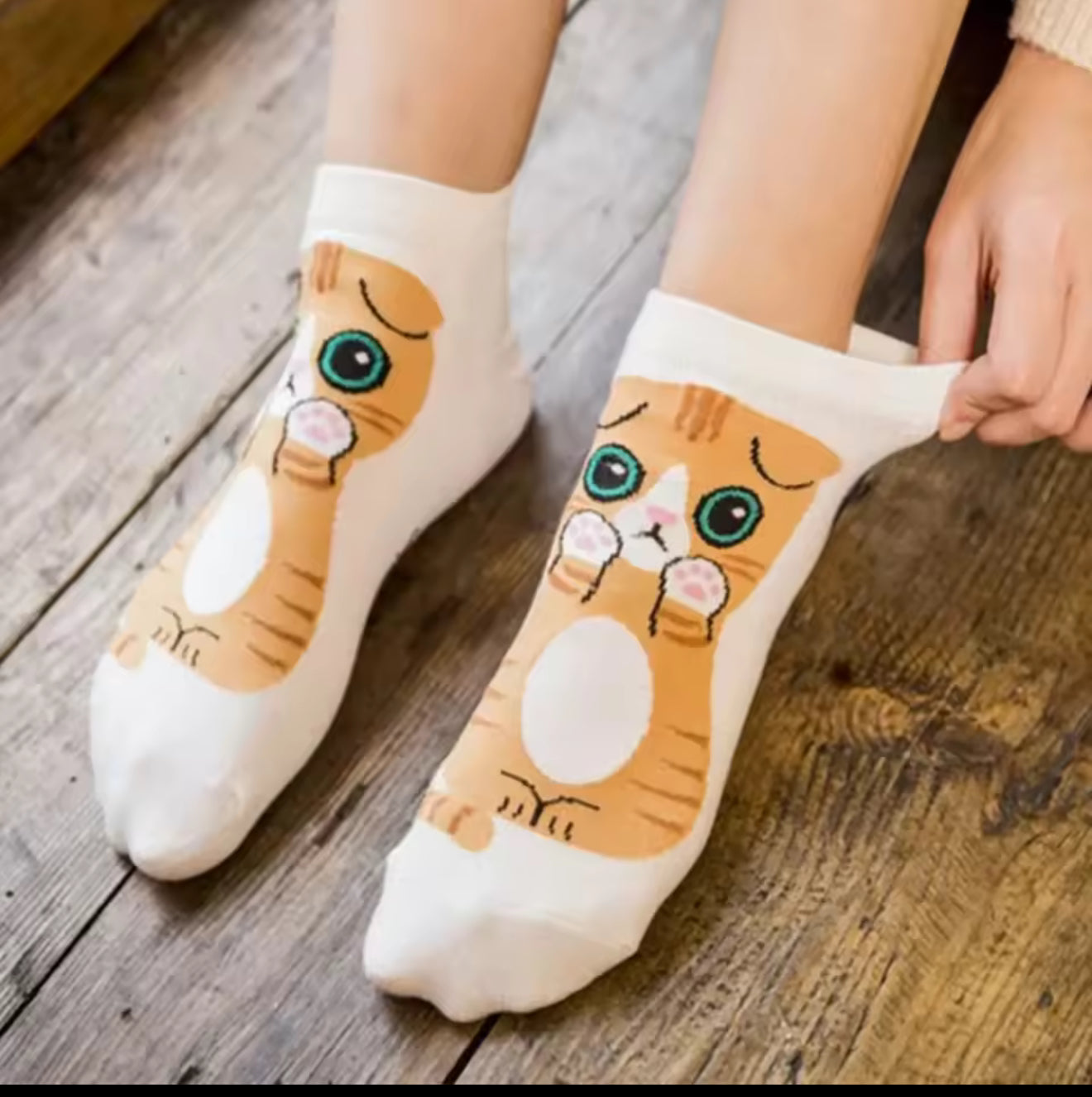 5 Pairs/Set Women's Cartoon Cute Cat Ankle Socks Breathable Perfect for Everyday Fashion