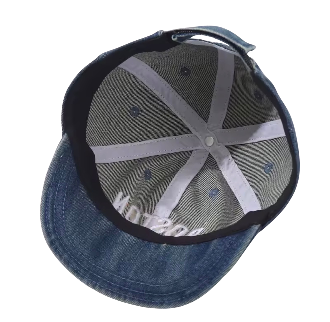 Fashion Children Sunshade Cap Embroidery Letter Baby Duck Tongue Hat Blue Denim Peaked Hats 6-18Months Kids Baseball Caps