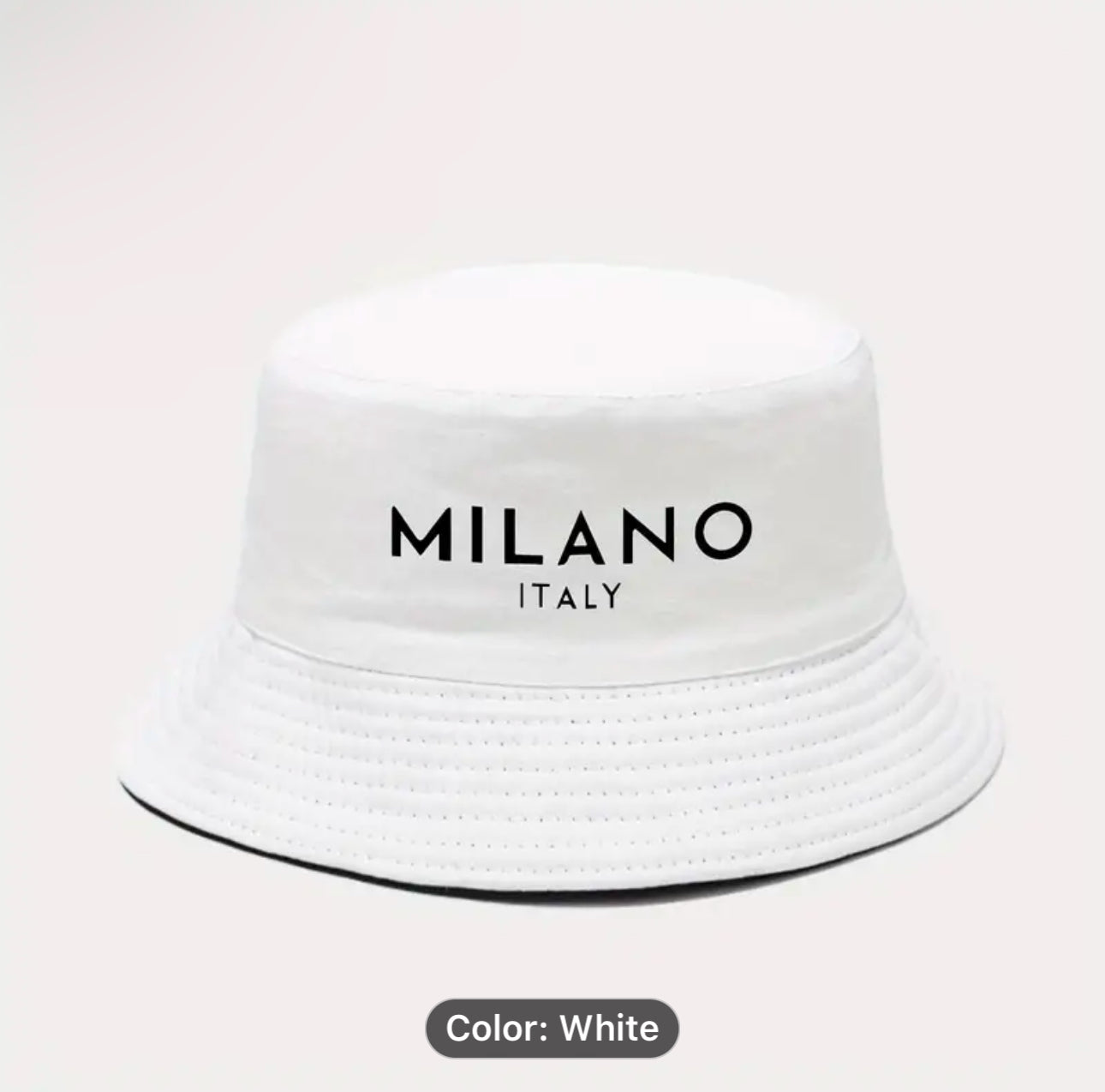 Breathable Sun Hat with 'MILANO ITALY'
