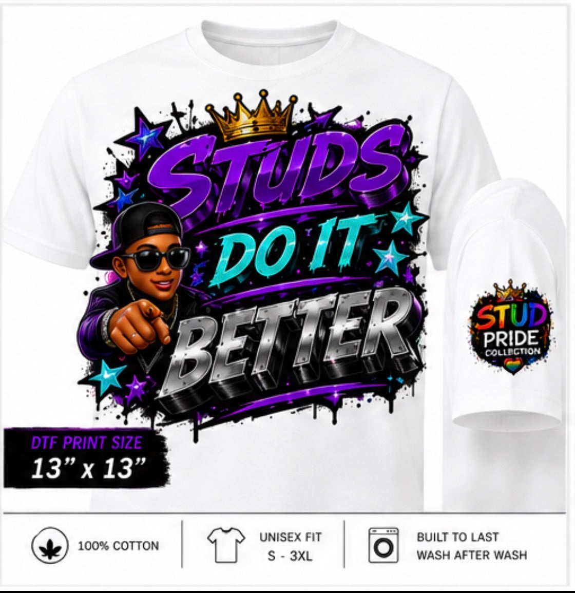 Stud Pride Collection choose shirt color and design