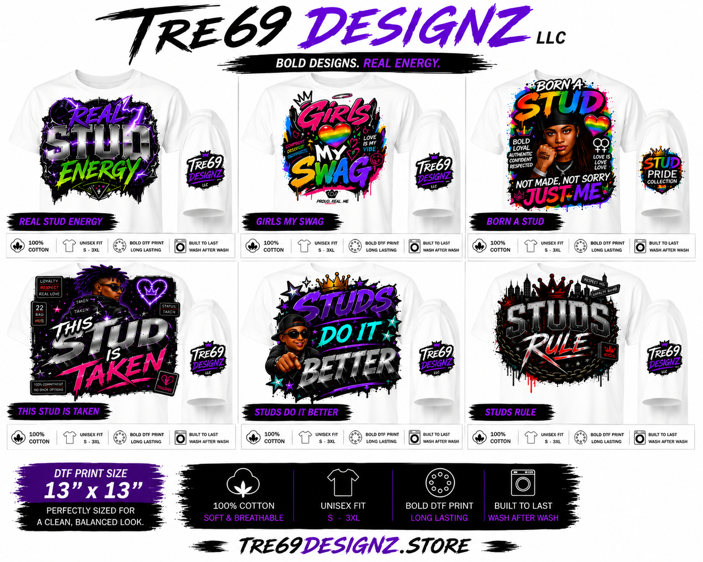Stud Pride Collection choose shirt color and design