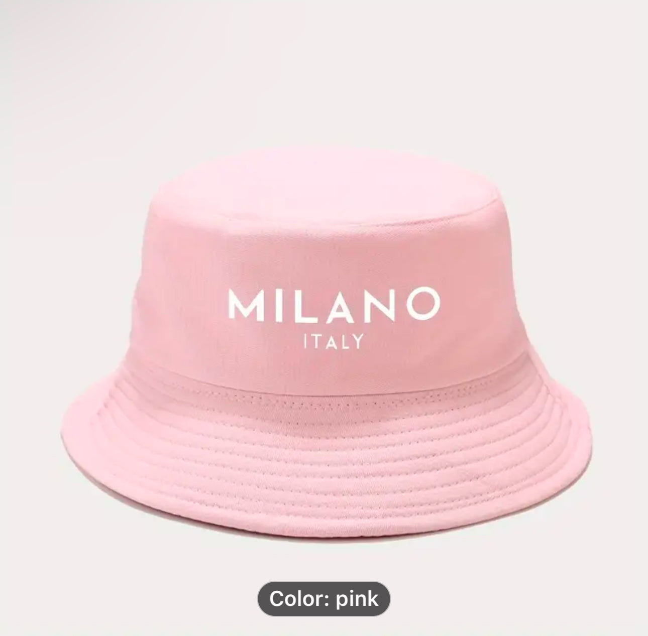 Breathable Sun Hat with 'MILANO ITALY'