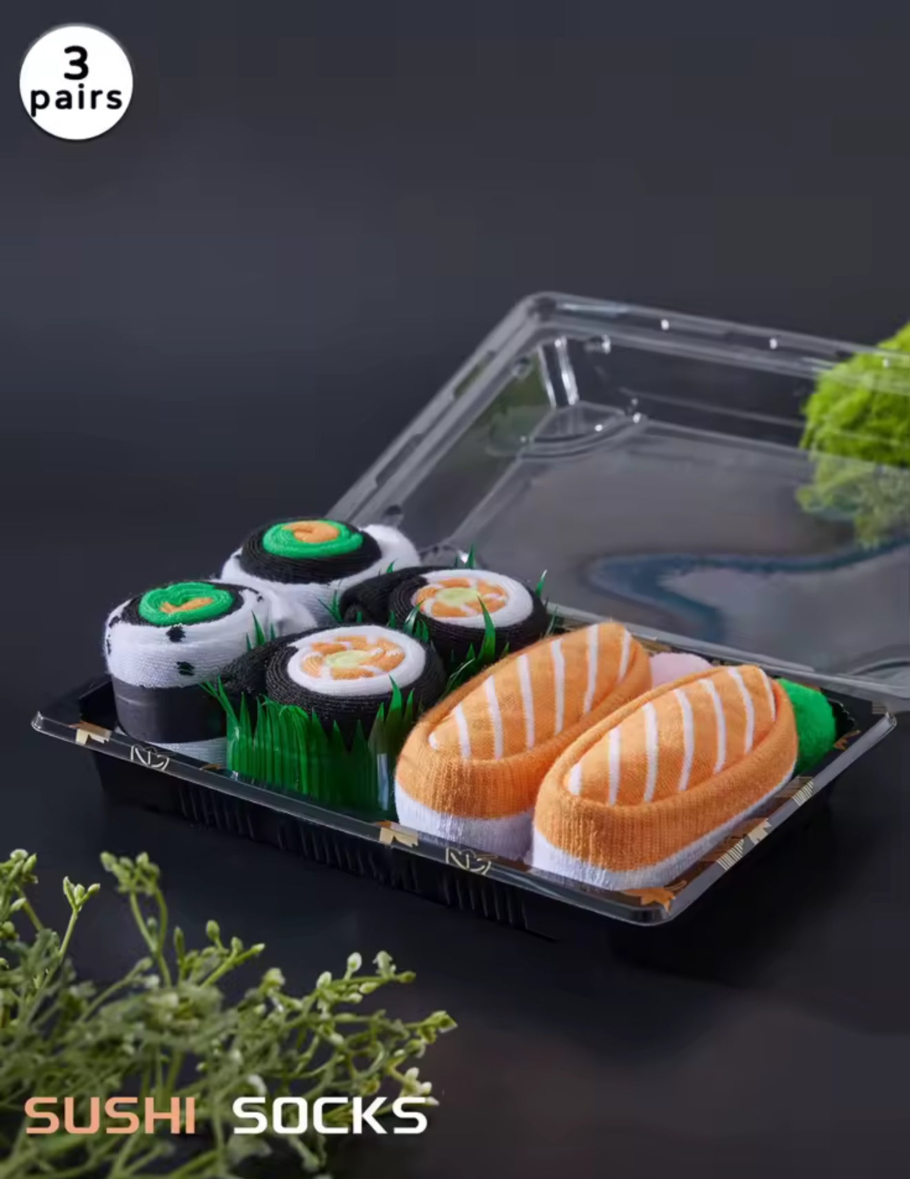 Sushi theme socks
