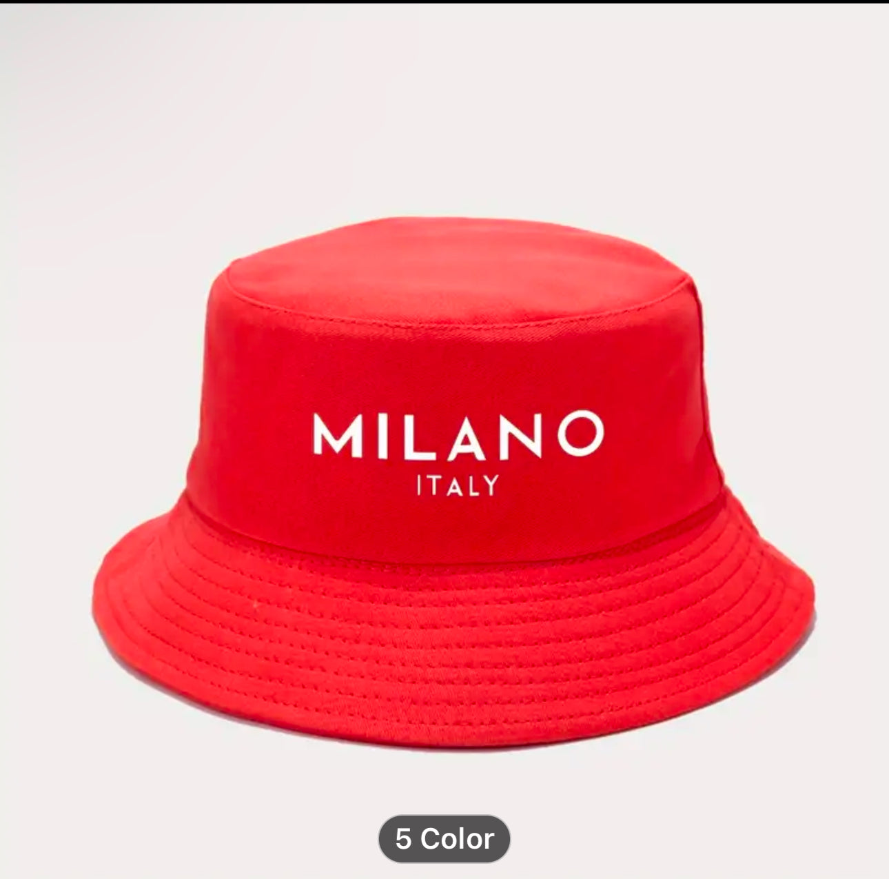 Breathable Sun Hat with 'MILANO ITALY'