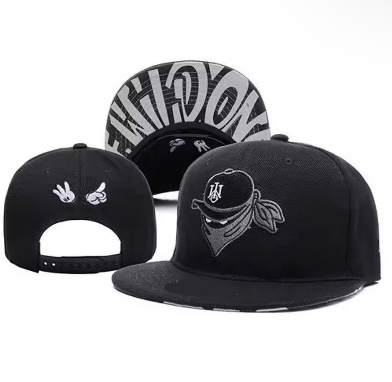 Unisex Ninja Letter Embroidery Hip-hop Hats Outdoor Adjustable Casual Baseball Caps Sunscreen Hat