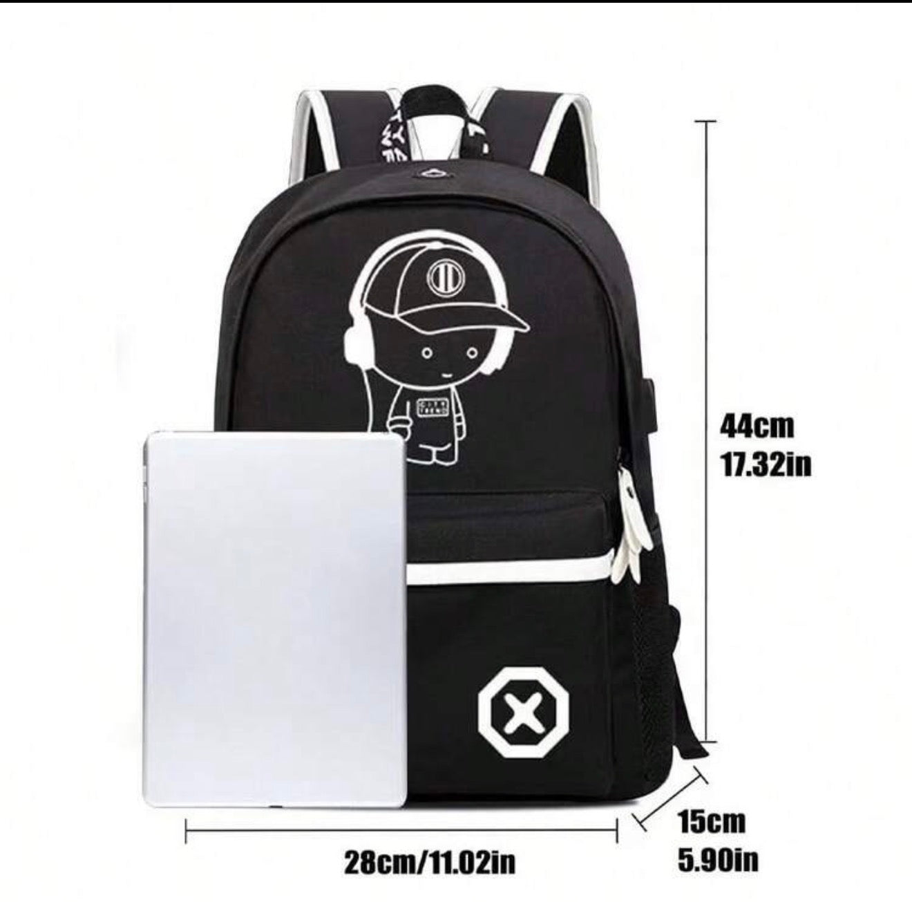 Lightweight Fluorescent&Luminous Patterned Backpack
