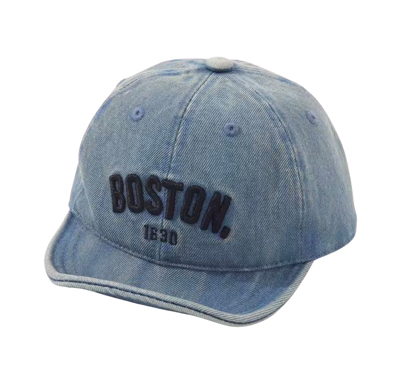 Fashion Children Sunshade Cap Embroidery Letter Baby Duck Tongue Hat Blue Denim Peaked Hats 6-18Months Kids Baseball Caps