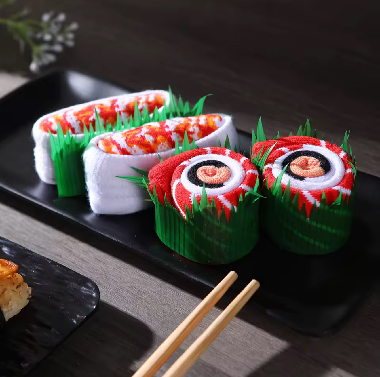 2 pair sushi socks