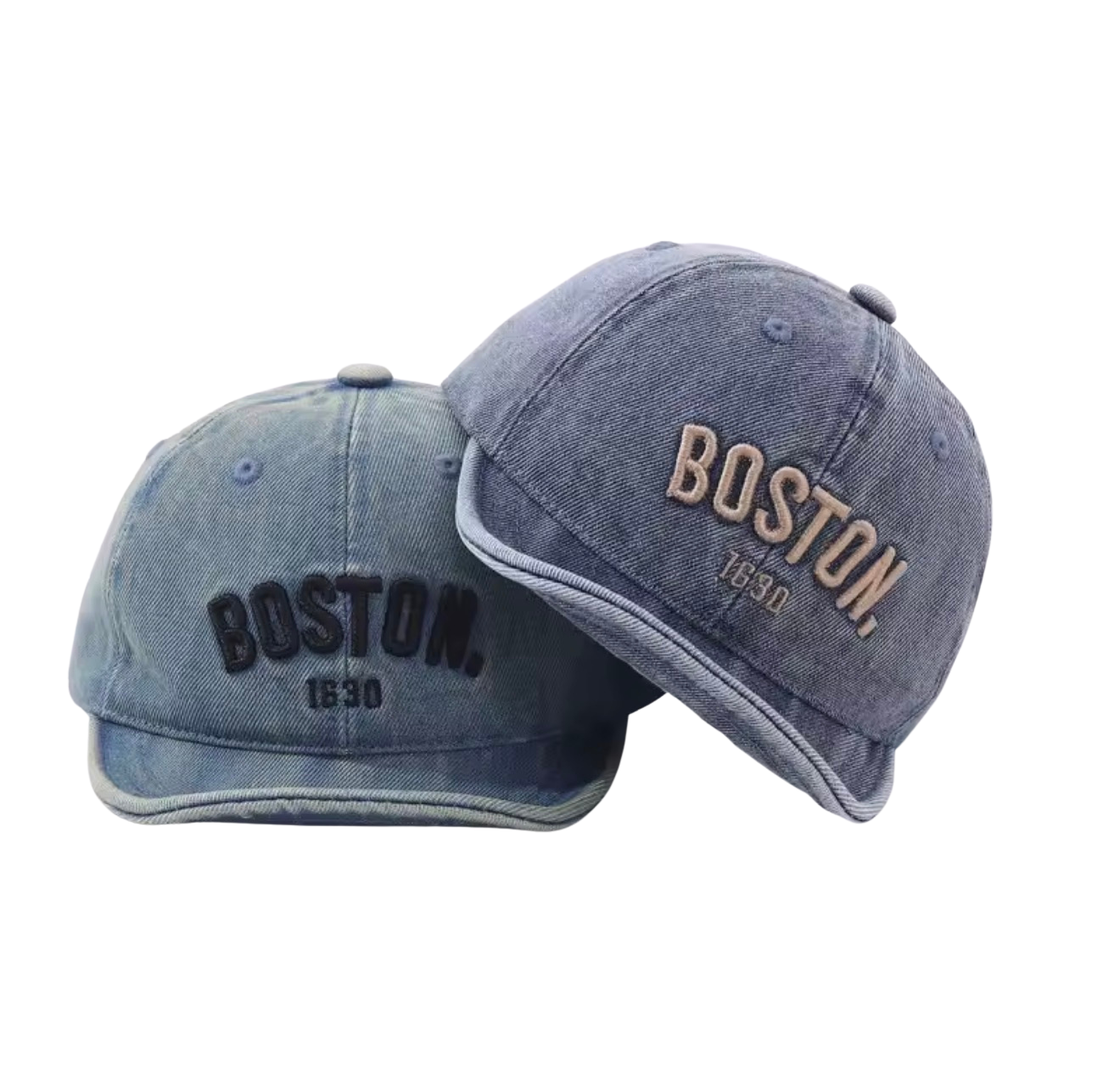 Fashion Children Sunshade Cap Embroidery Letter Baby Duck Tongue Hat Blue Denim Peaked Hats 6-18Months Kids Baseball Caps