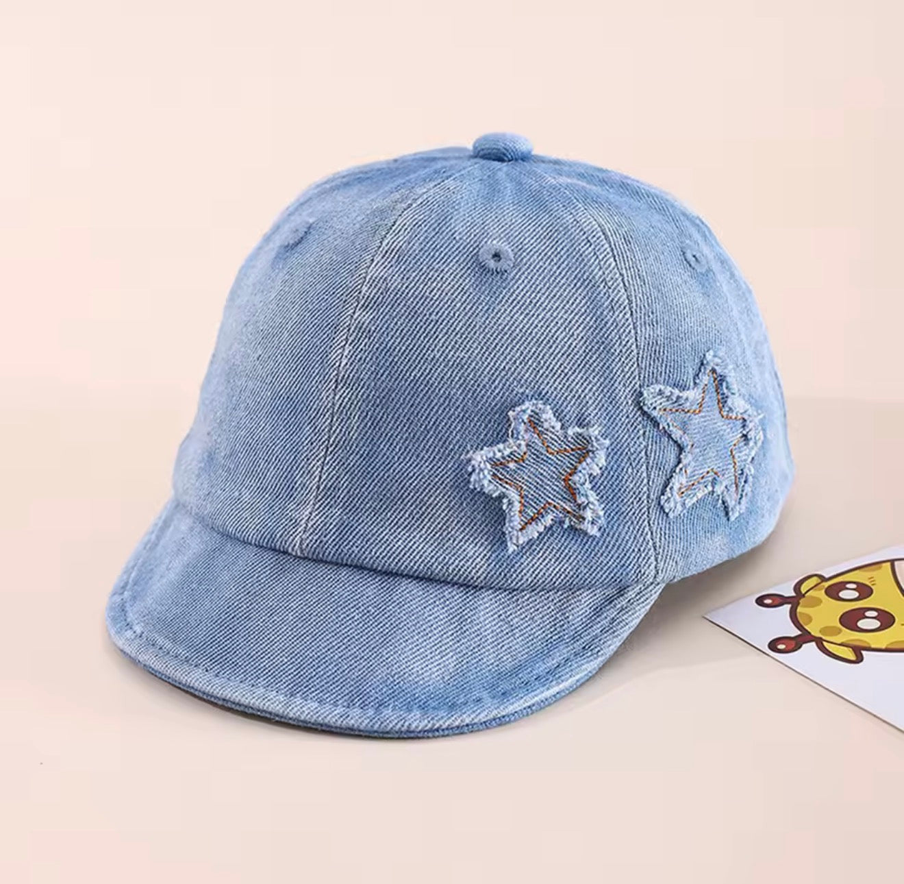 Spring Washed Denim Baby Hats Star Soft Brim Children's Baseball Cap Boys Girls For Kids 3-24 Month