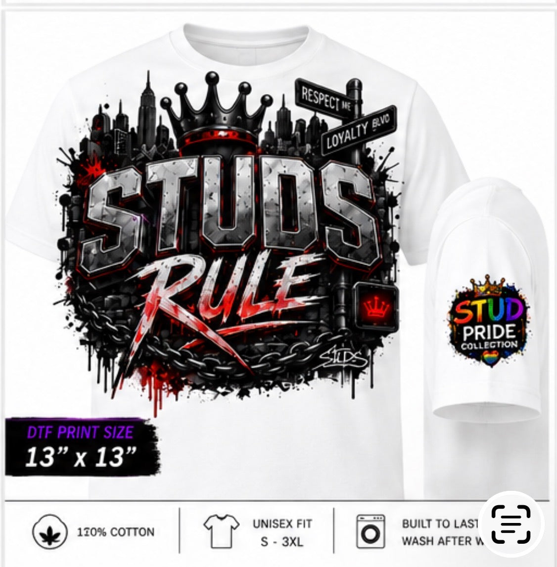 Stud Pride Collection choose shirt color and design