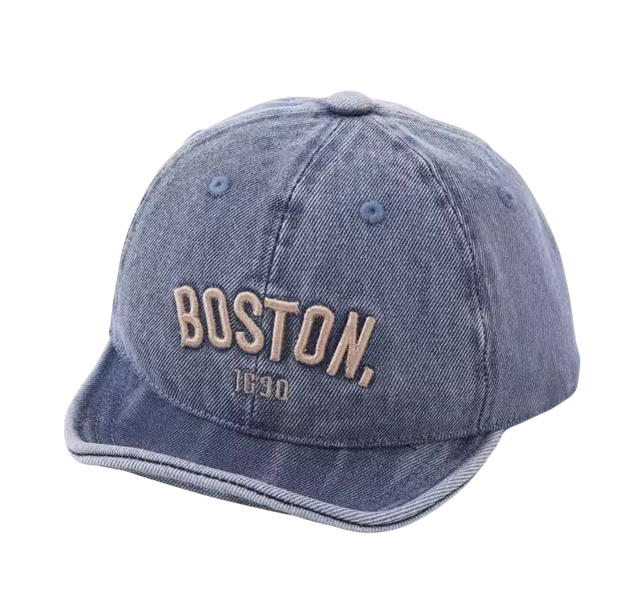 Fashion Children Sunshade Cap Embroidery Letter Baby Duck Tongue Hat Blue Denim Peaked Hats 6-18Months Kids Baseball Caps