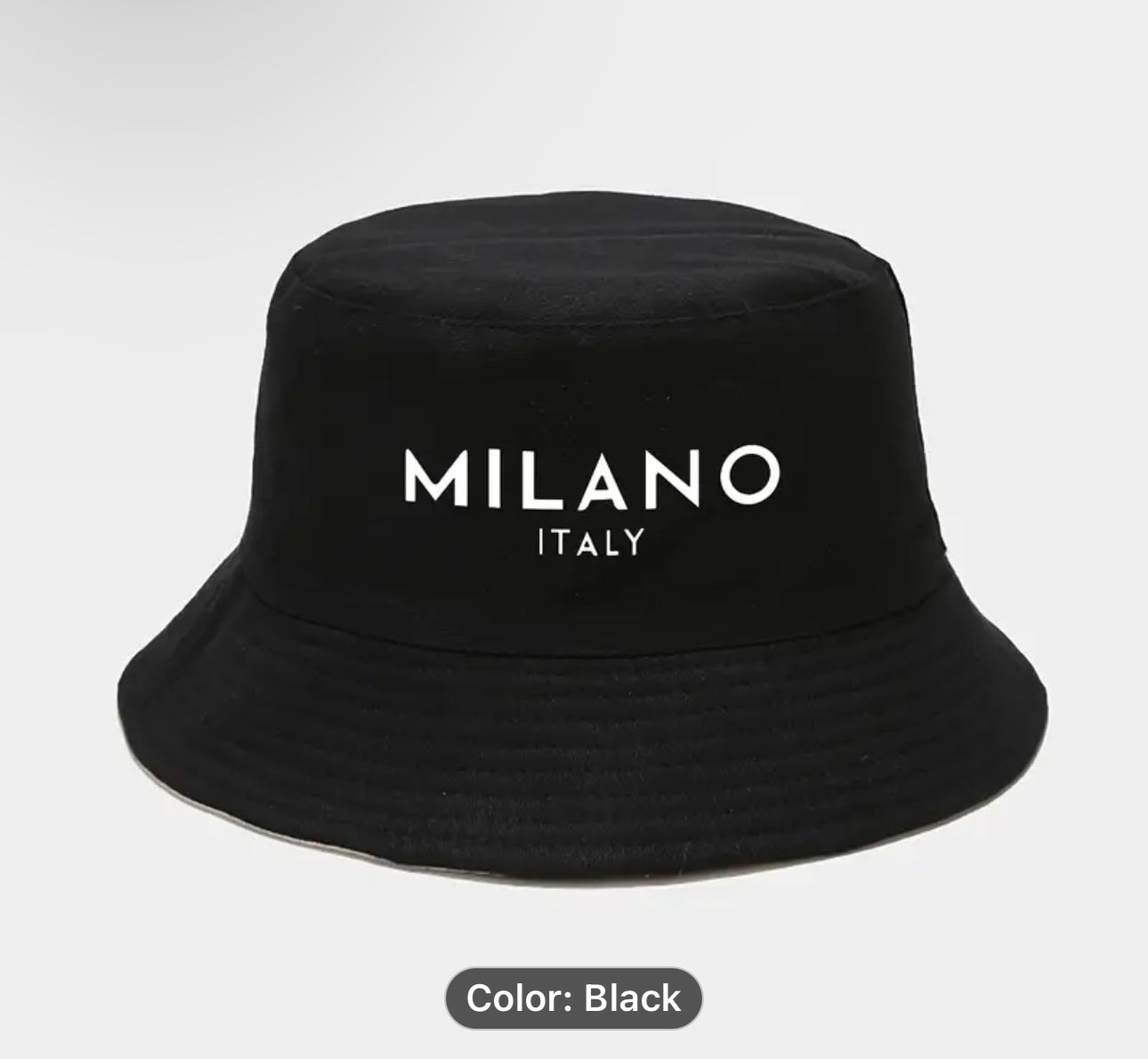 Breathable Sun Hat with 'MILANO ITALY'