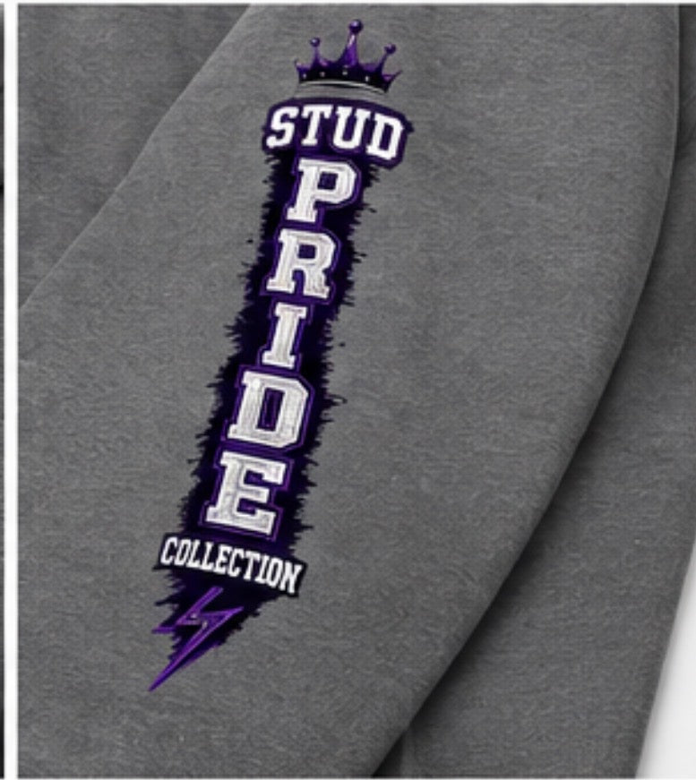 Stud Pride lightweight Grey Hoodie