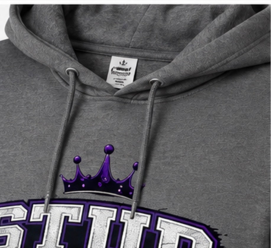 Stud Pride lightweight Grey Hoodie