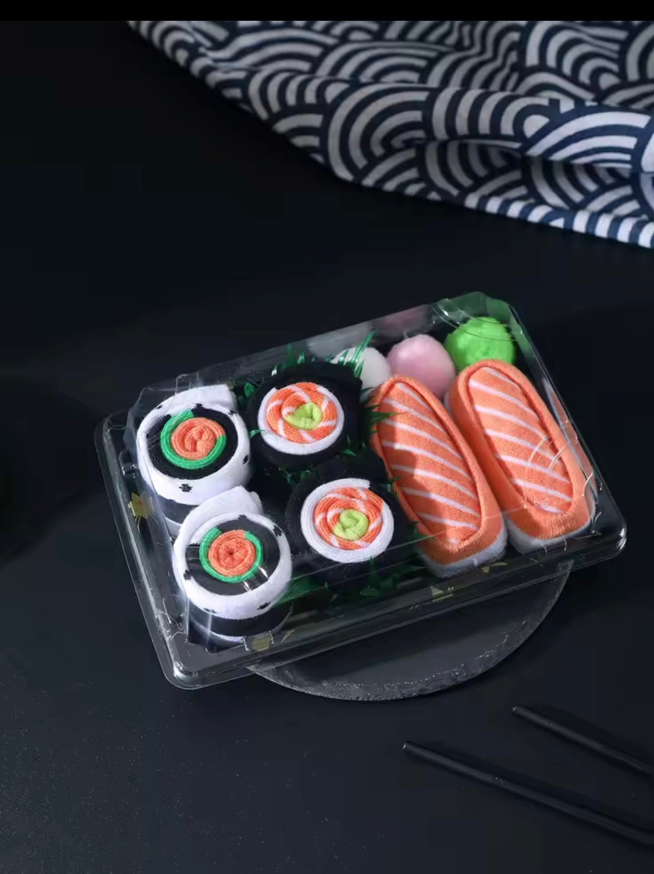 Sushi theme socks
