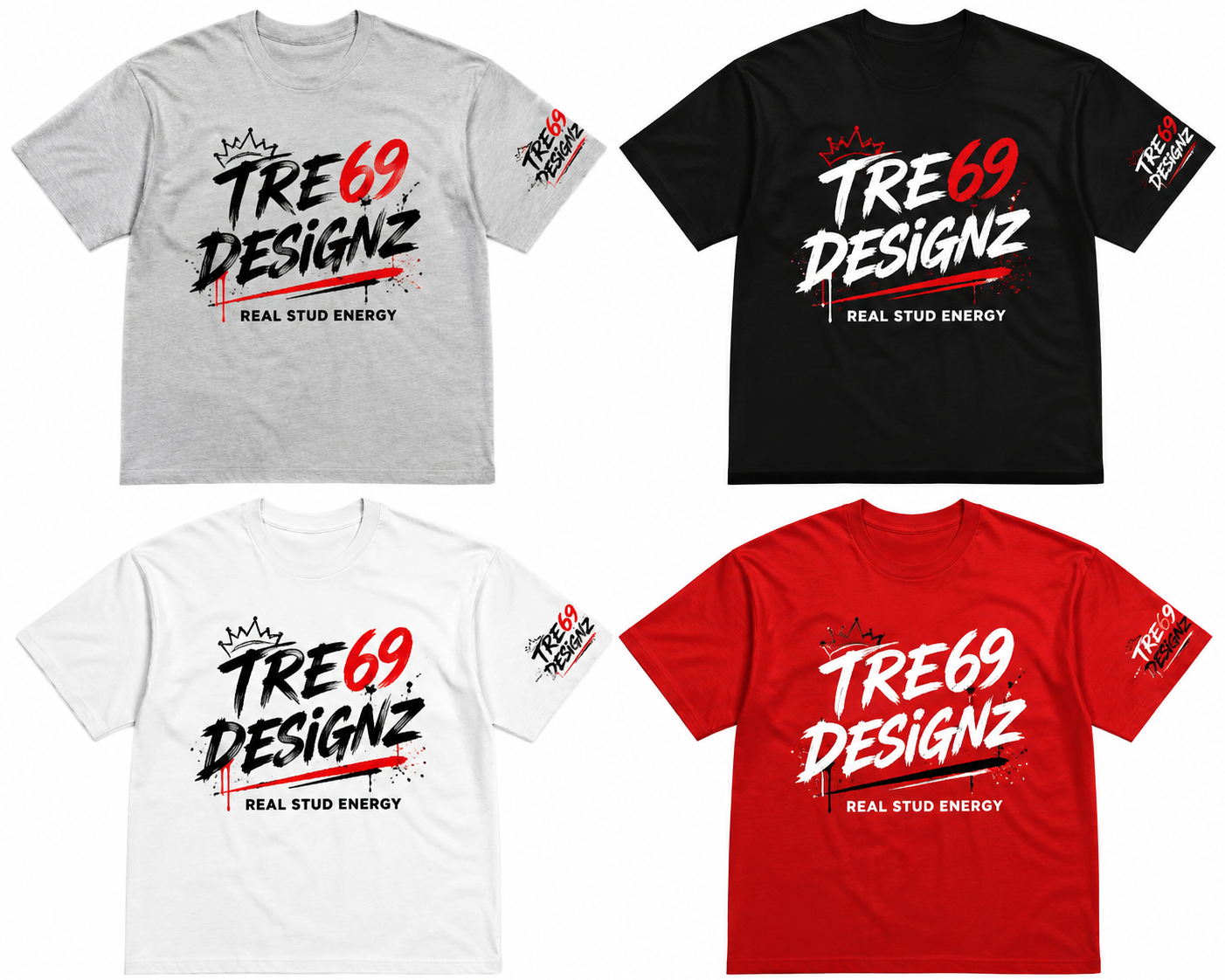 Tre69 Designz Real Stud Energy Graphic T-Shirt