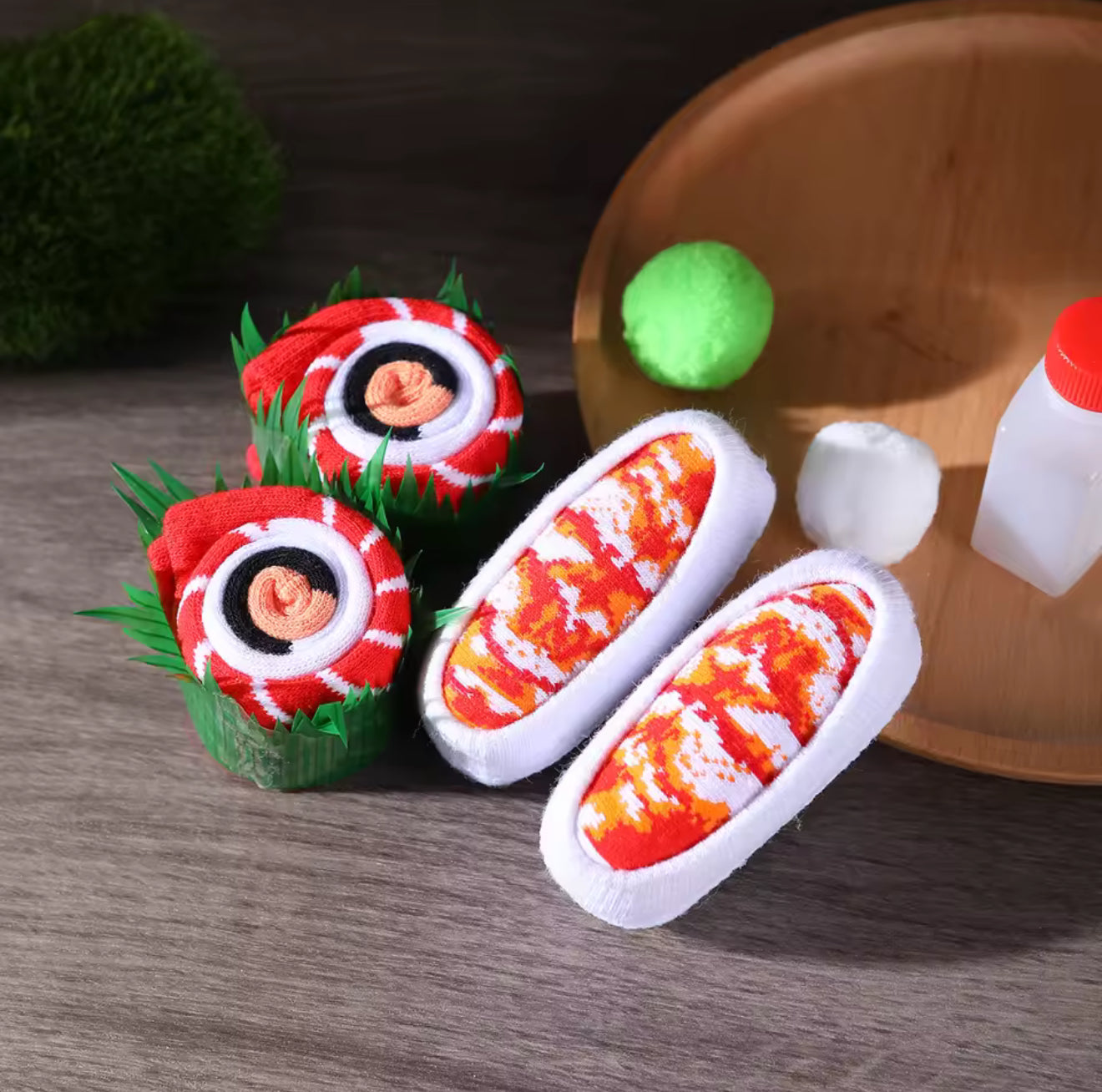 2 pair sushi socks