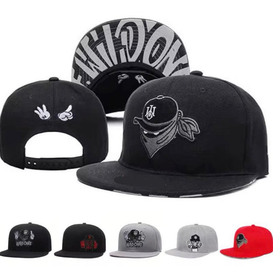 Unisex Ninja Letter Embroidery Hip-hop Hats Outdoor Adjustable Casual Baseball Caps Sunscreen Hat