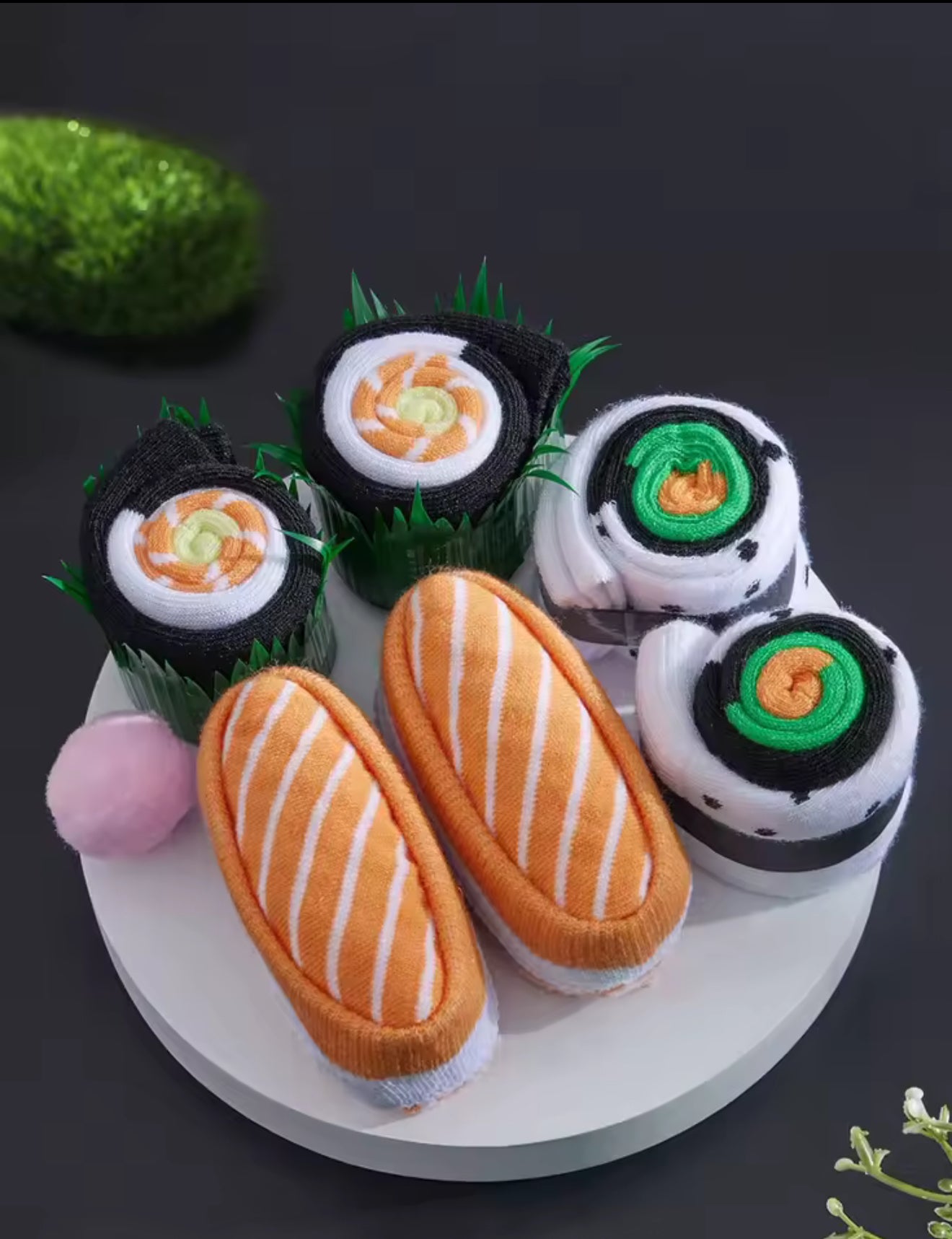 Sushi theme socks