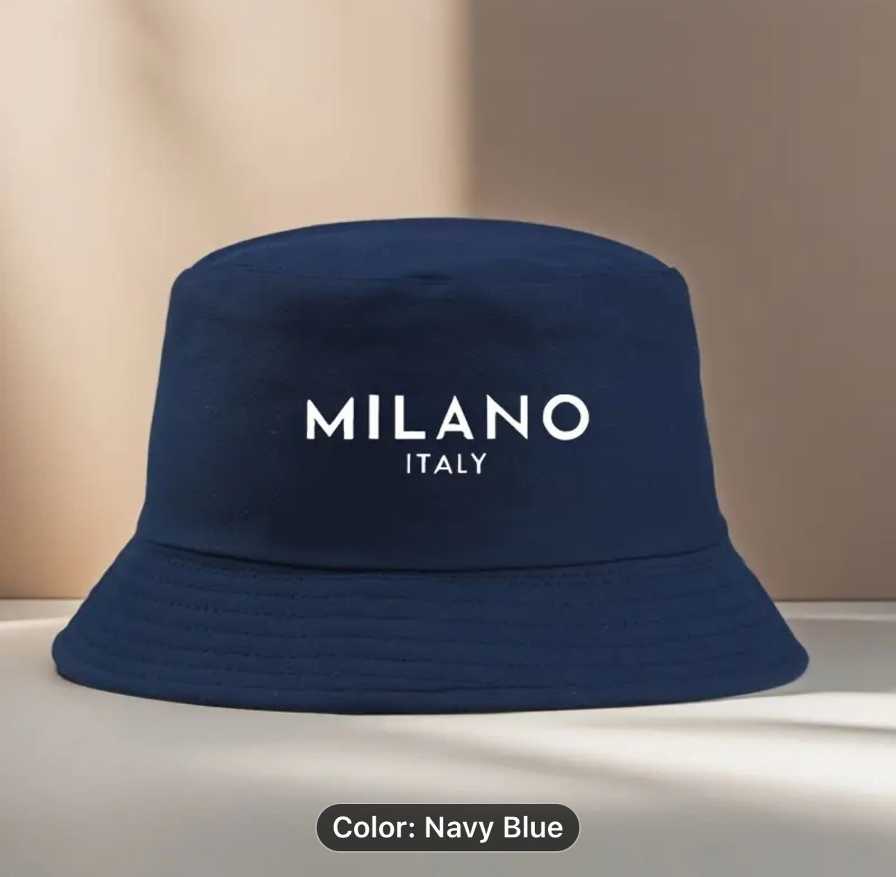 Breathable Sun Hat with 'MILANO ITALY'