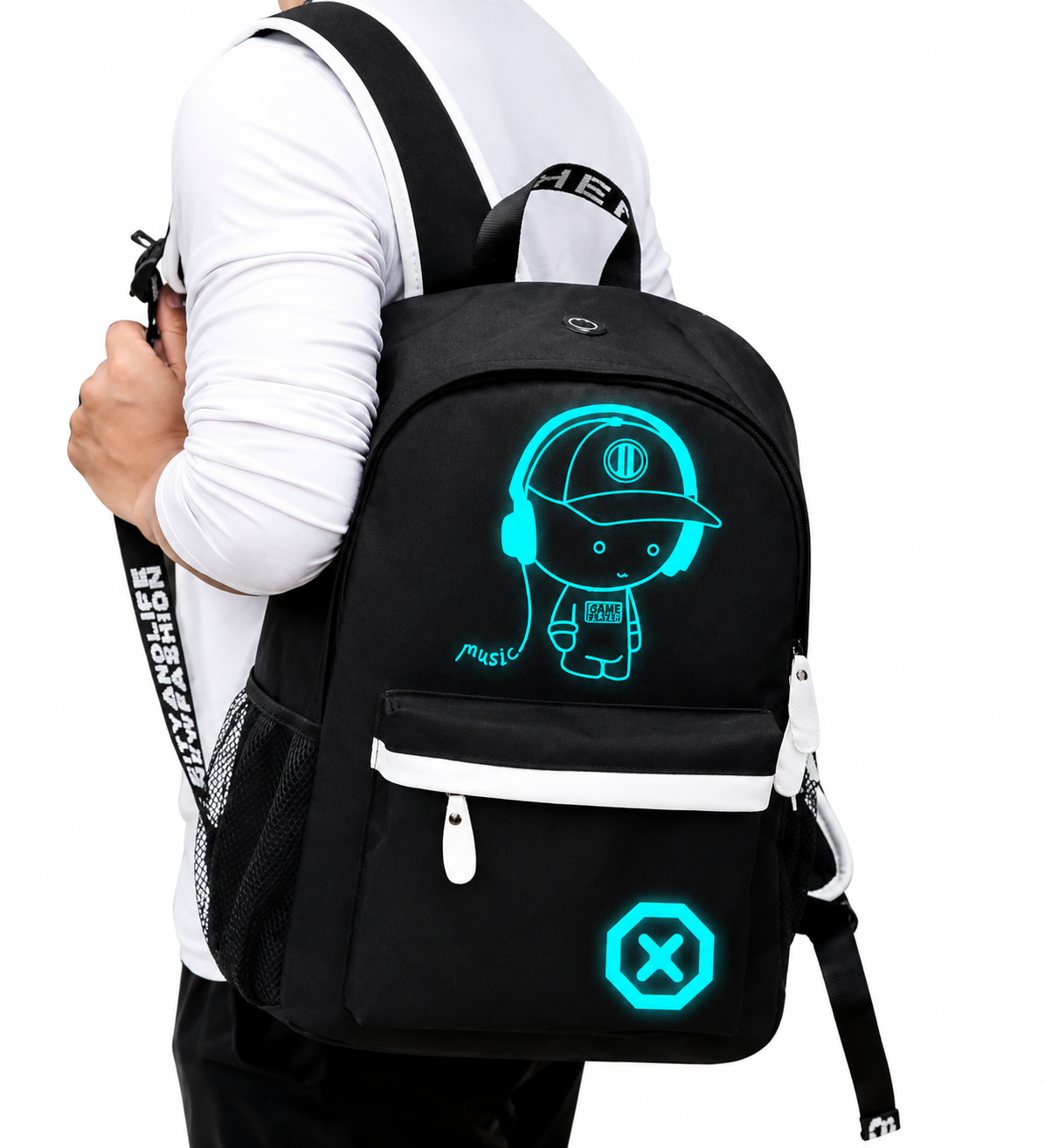 Lightweight Fluorescent&Luminous Patterned Backpack