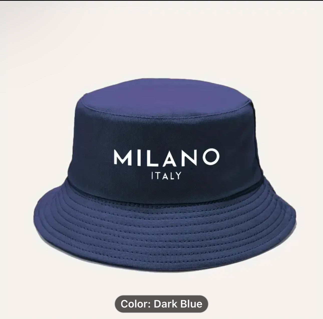 Breathable Sun Hat with 'MILANO ITALY'