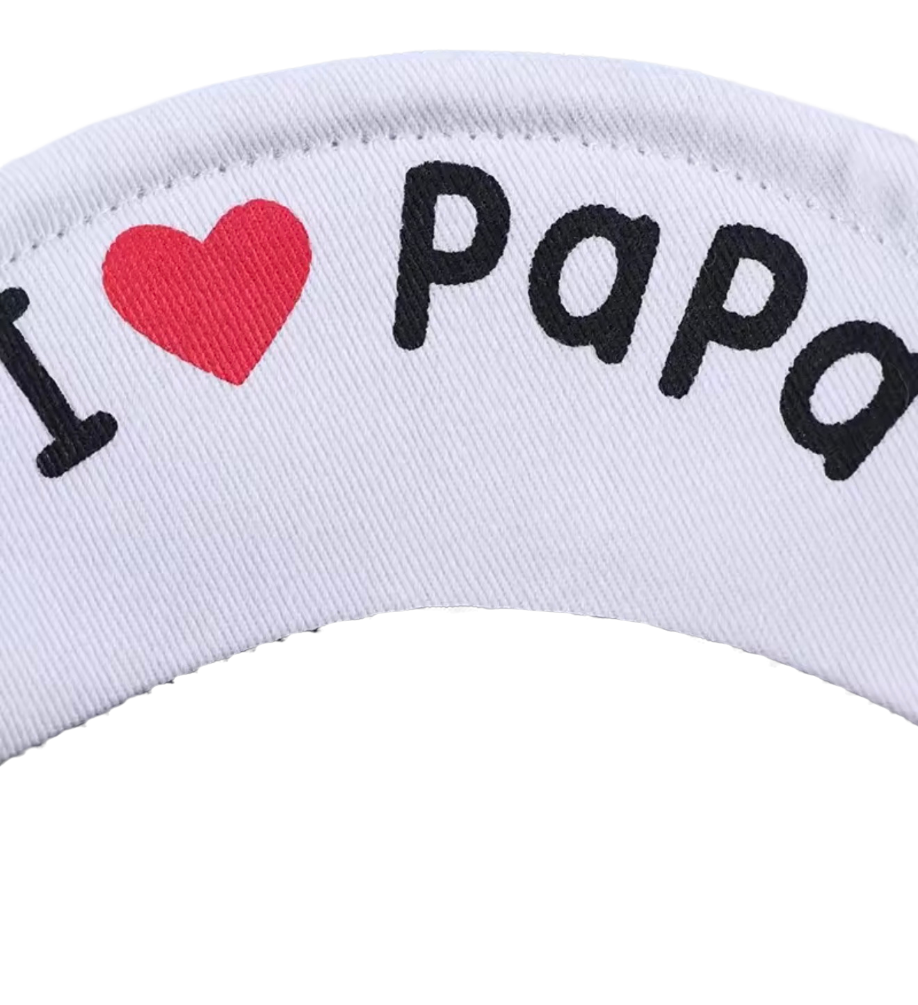 Baby I love mama/papa denim cap