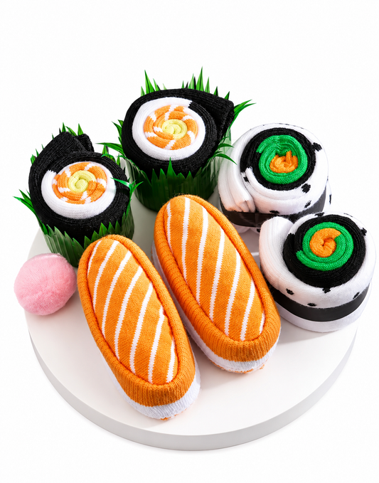 Sushi theme socks