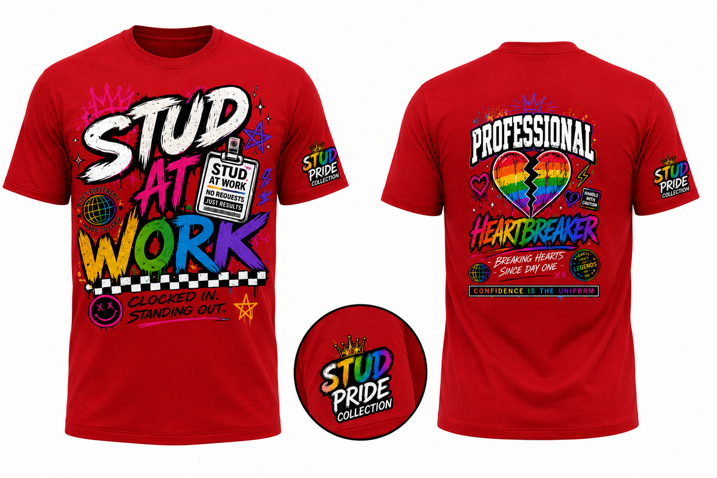 Stud at Work Graphic T-Shirt