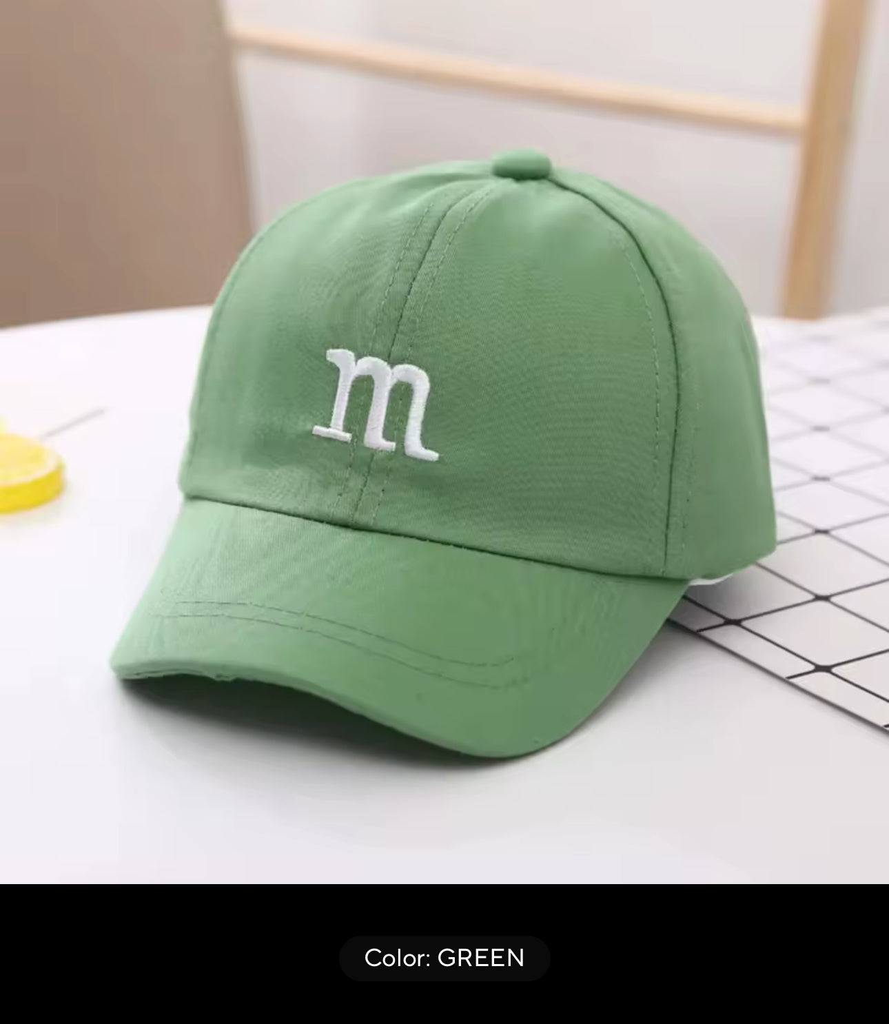Solid Color Letter Baby Baseball Cap
